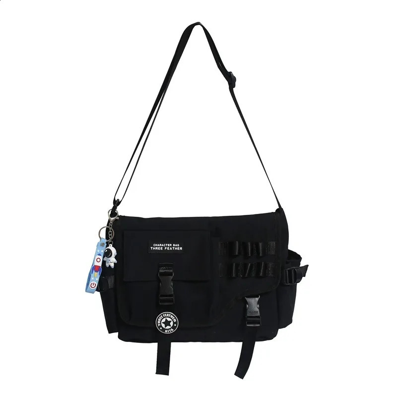 Canvas Crossbody Bags for Women Nylon Men Postman Student Shoulder Messenger Bag Large Satchel Fashion Bookbag Big Handbags 240819