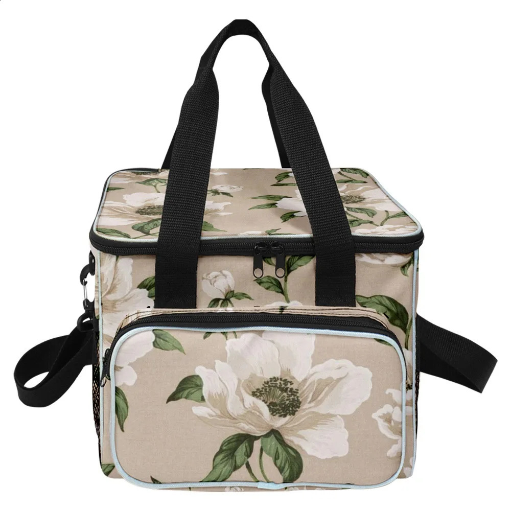 Classic Cool picnic Crossbody Camellia sinensis More Big Lunch Bag 3D Print Thermal insulation Food Handbags Ice Bags 240819