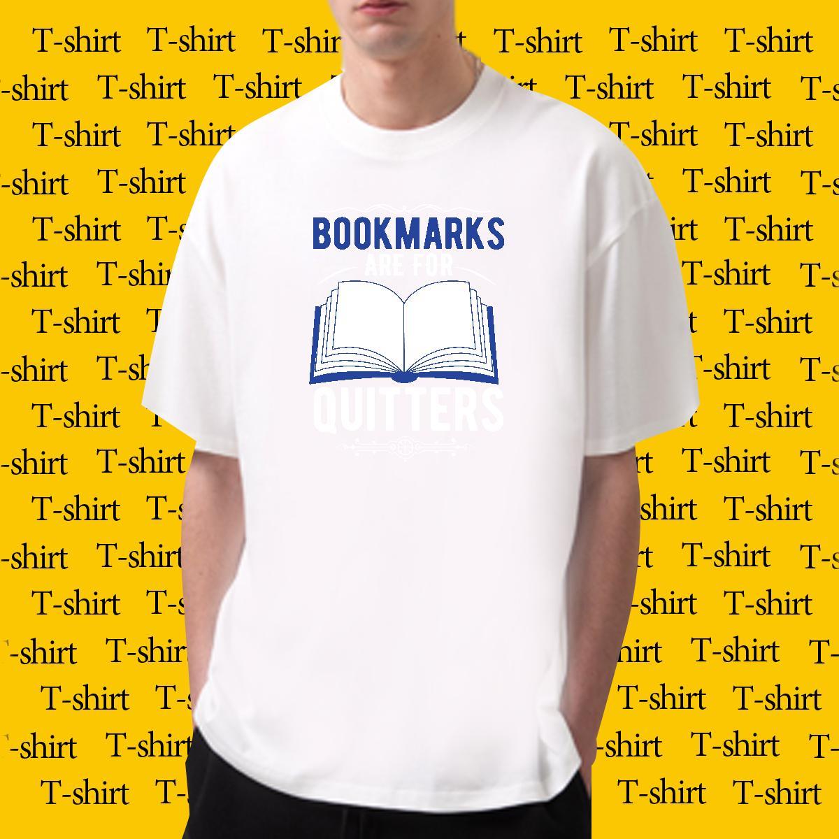 Classic Men Tops Tees Sports Casual 230g 100% Cotton DIY Printed Crew Neck book T-Shirts for Men Casual New Wear