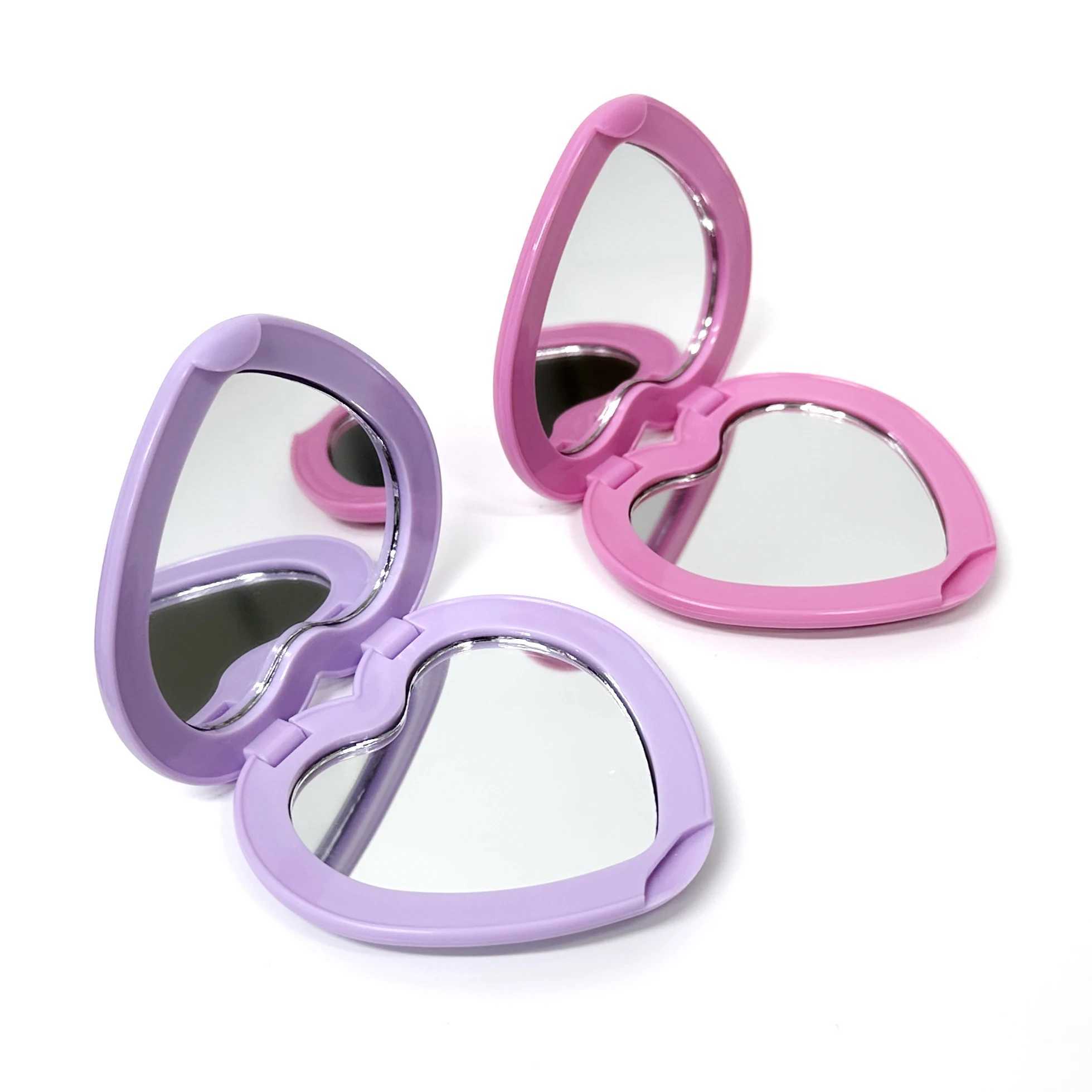 Heart Shaped Double Sided Hand Mirror Popular Cute Heart Makeup Mirror Compact Mirror Y240819