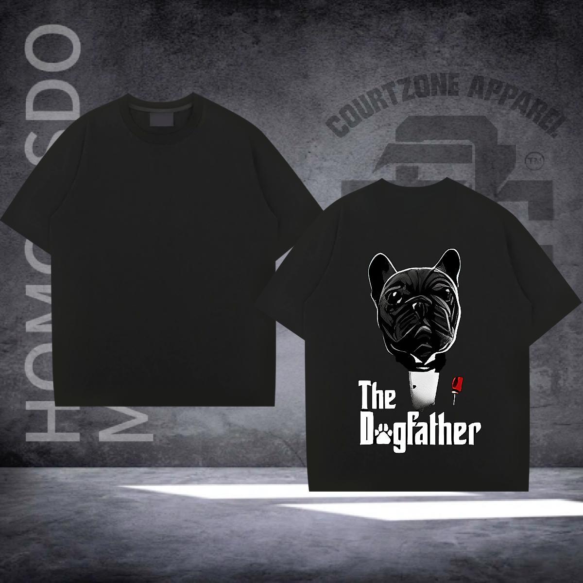Fashion Men Tops Tees dog Street Wear 230g Pure Cotton Tshirts O-Neck Short Sleeve TOP Quality Mens T Shirts Graphic