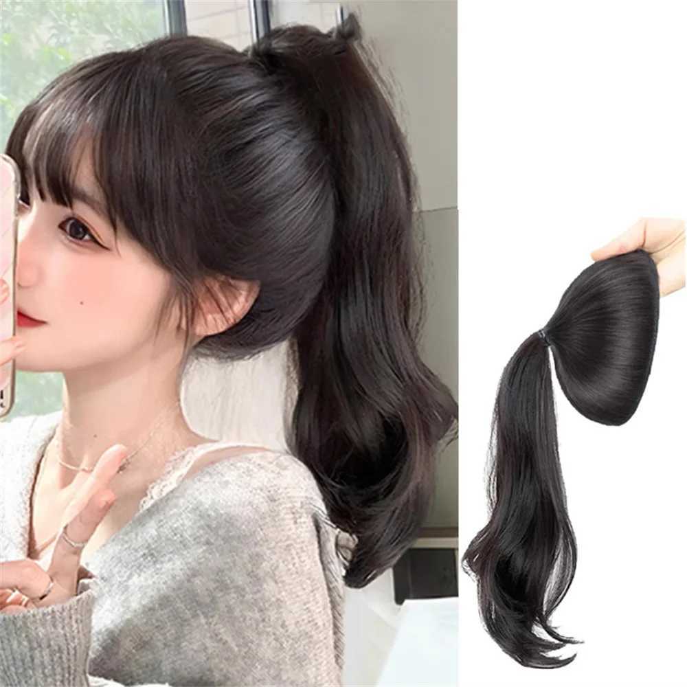 Fashionable Curly Ponytail Wig Womens Natural Wig Perfect Head Shape Simulation Pomelo Leather Used for Ultra Light Hair Growth Curly Hair Pon W240817