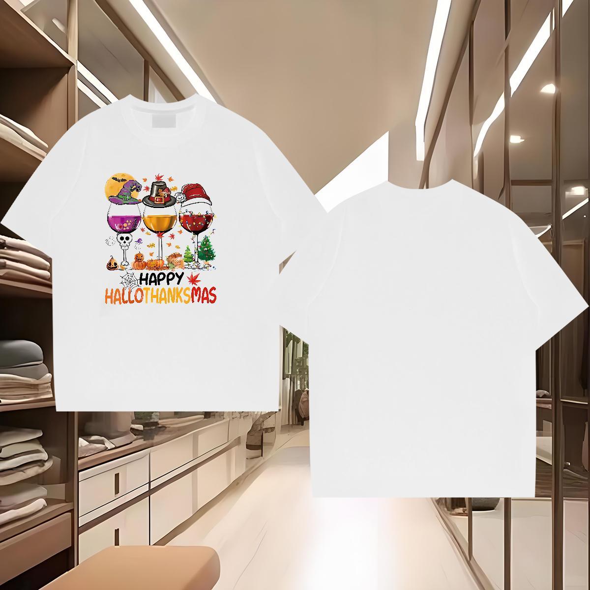 2024 Summer Tshirt for Man Woman goblet Street 100% Cotton 230g Top Tees Breathable Soft Brand T-Shirts Oversized 3XL 4XL