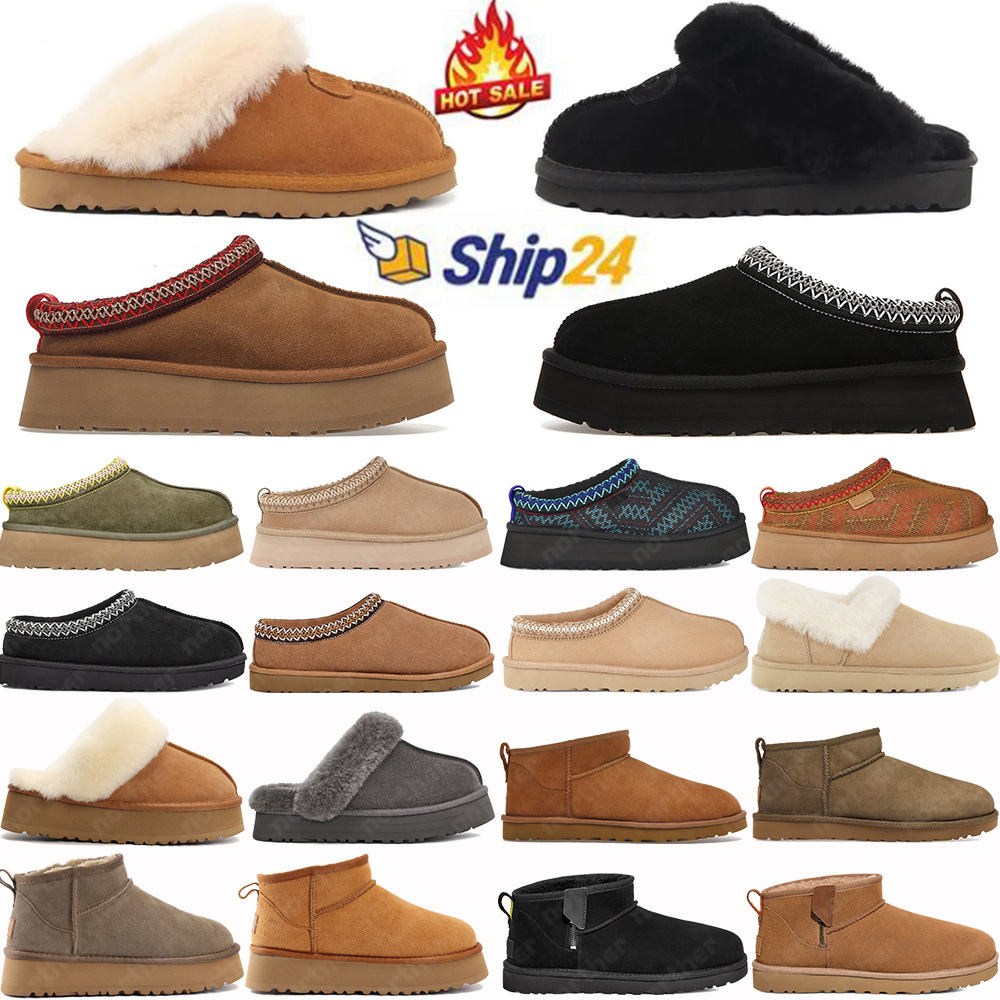 Tazz tasman Slippers fur slides taz Seed classic ultra mini platform boot Suede Shearling australia Slipper men women shoes Ankle mules winter designer booties