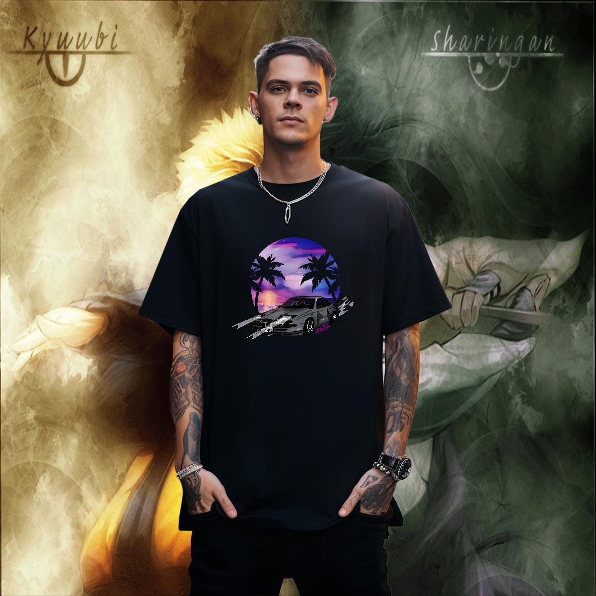 Cool Design Men Tees Daily Wear 230g Pure Cotton Graphic Round Neck Short Sleeve car Man T Shirts Custom Tee Shirt