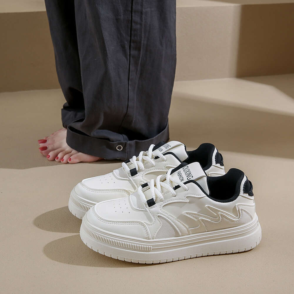 Ddmysports Autumn New Ins Korean Edition White For Female Students Thick Bottom Versatile Casual Sports Board Shoes G OUTDOOR