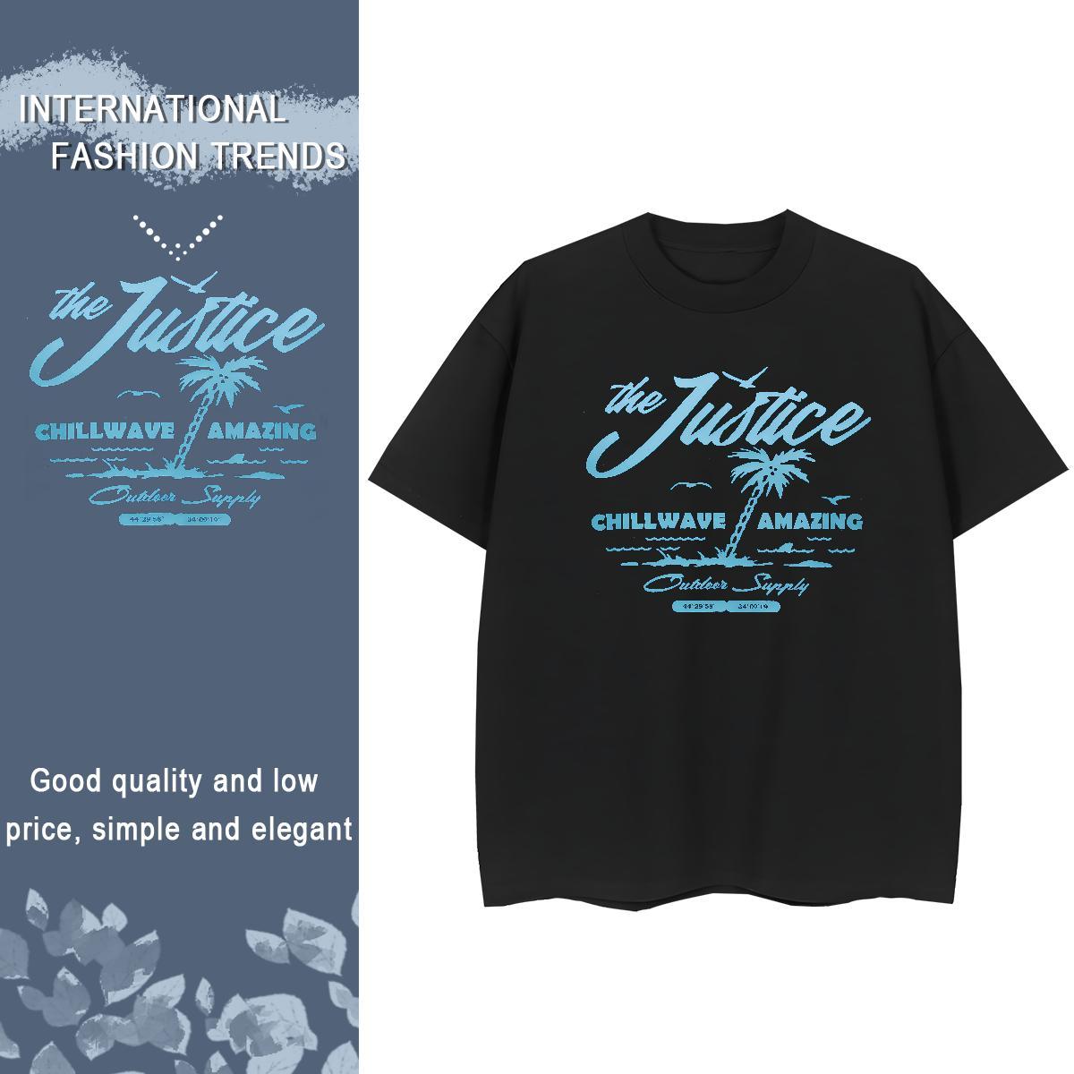 Factory Direct Couples T Shirts Casual Sport Crew Neck Tee Shirt Female 230g Pure Cotton tree Black Oversized T-Shirts for Women