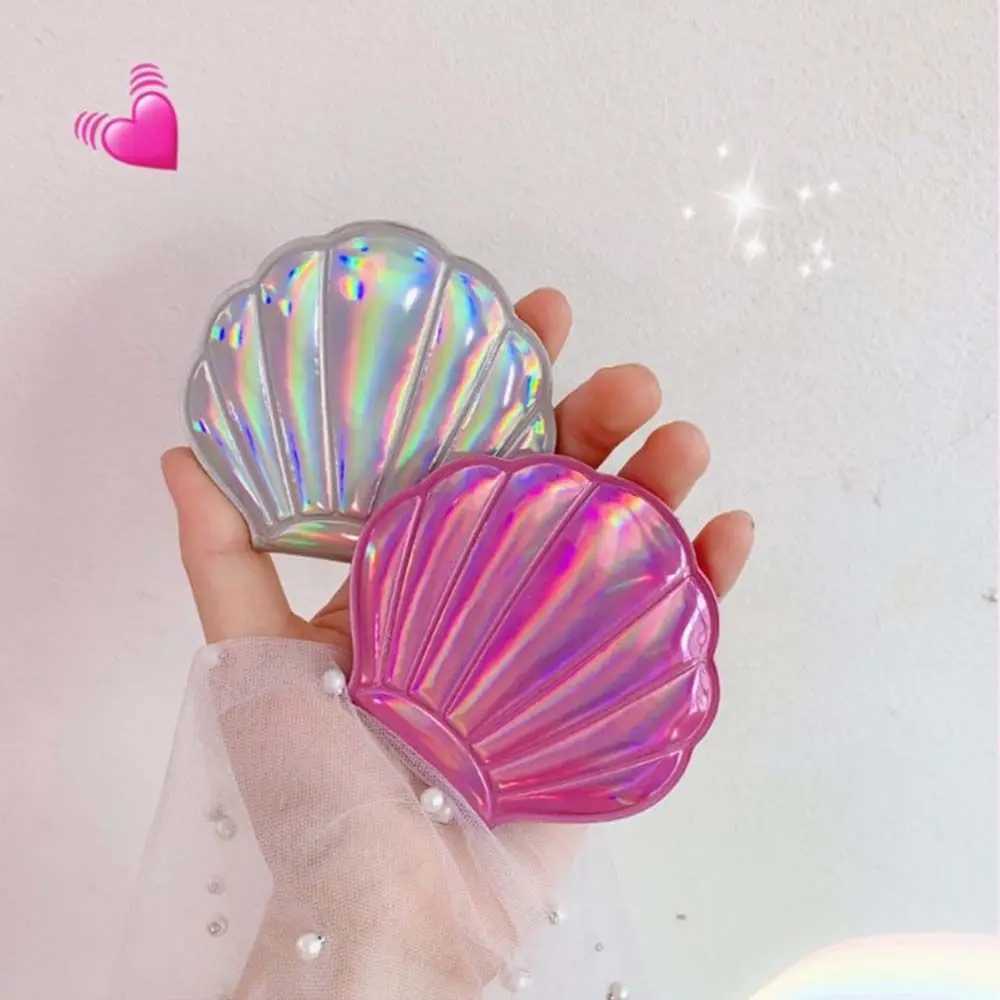 Sea Shell Makeup Mirro Portable Travel Double-sided Dressing Compact Mirror Vanity Mirror Girls Women Pocket Cosmetic Mirrors Y240819