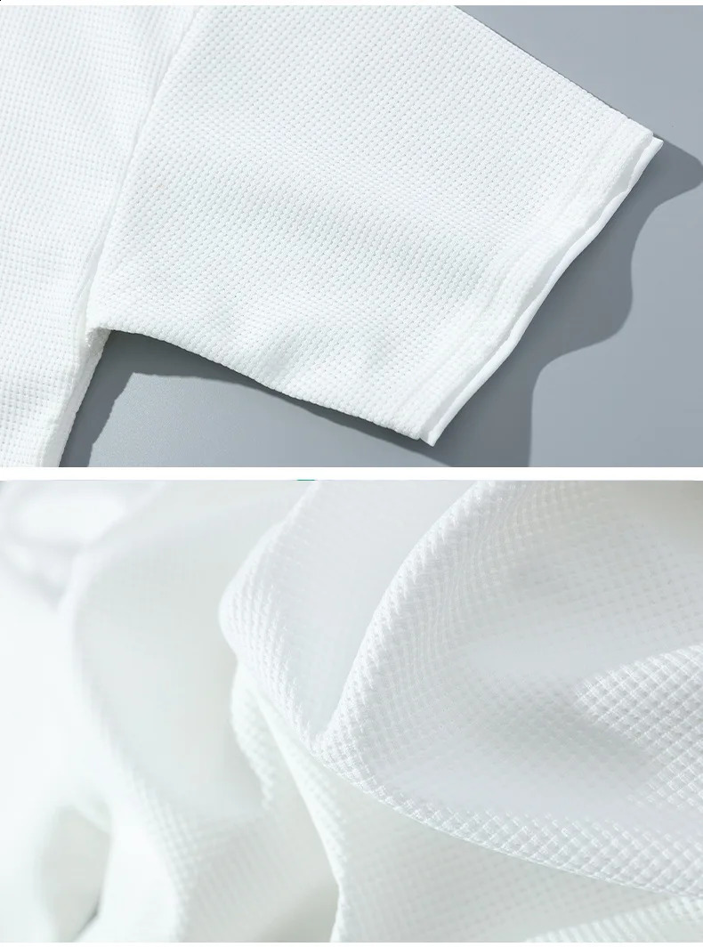 Summer Mens Two Piece Set Waffle Knit Fabric Short Sleeve Tshirt And Shorts Breathable Outfit Perfect For Beach Homewear 24