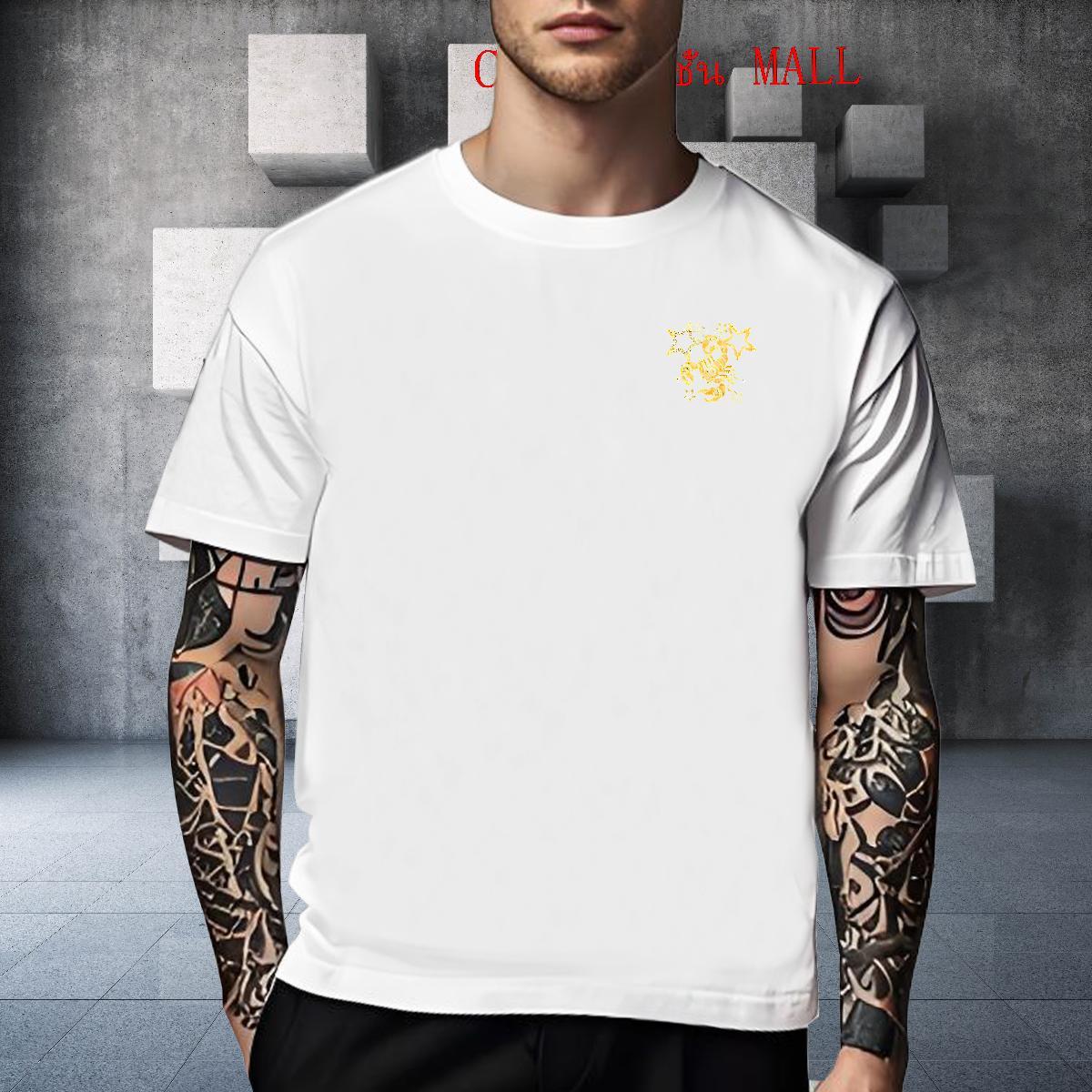 Stylist Mens Tshirts scorpion Sport 100% Cotton 230g Wear Breathable Short Sleeve Loose Man T Shirts Custom Print Plus Size