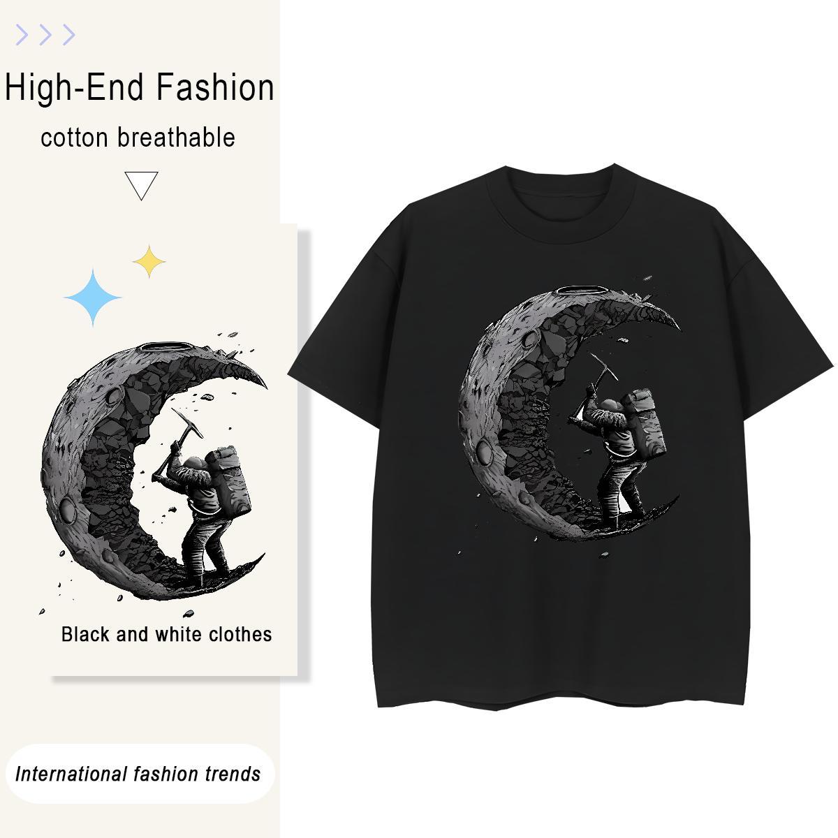 2024 Designer Woman Tshirt Spring Summer Breathable Crew Neck Top Shirts Designer Nice 230g Pure Cotton spaceman Floral Print T-Shirts