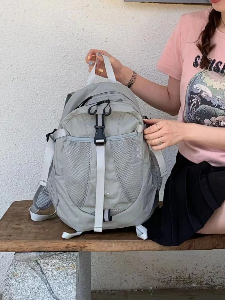 Korean Women Men Backpack Outdoors Travel School Laptop Backpacks Fashion Casual Y2k Bags Backpacks Mochilas Mujer 240806