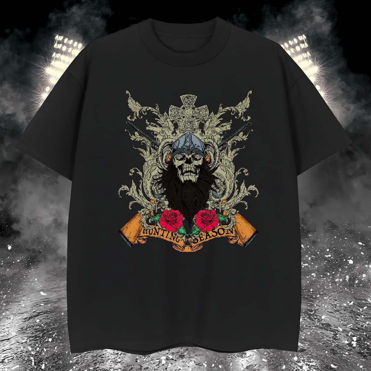 Soft T Shirts Men flower O Neck Short Sleeves Street Wear Custom Anime 230g Cotton Couples T Shirts New Tees