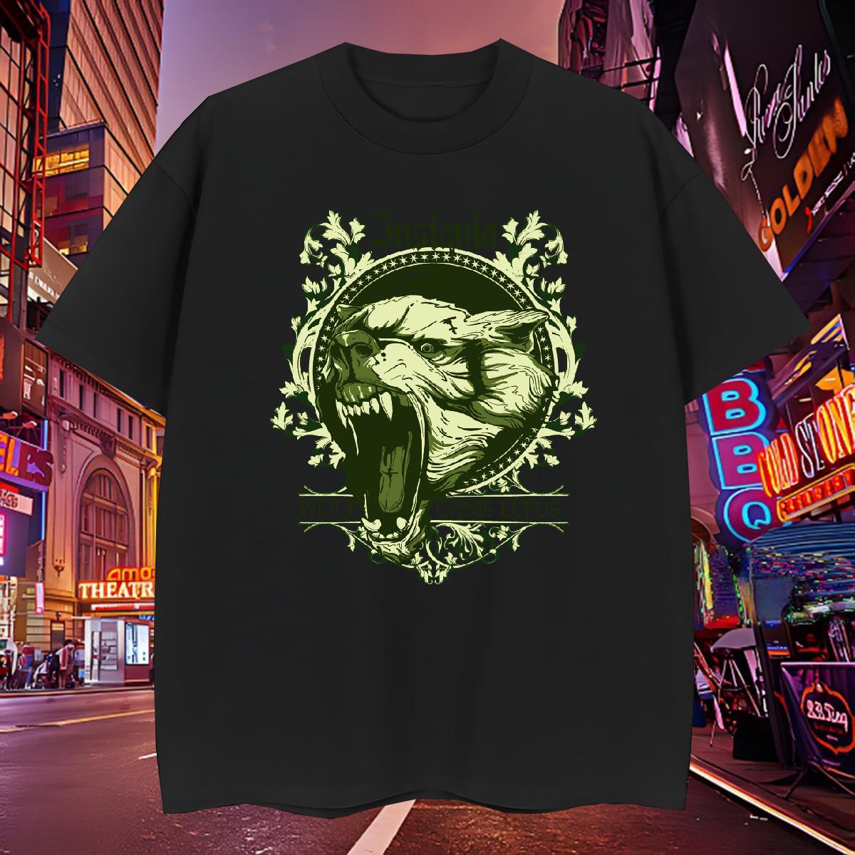 Cool T-Shirts lion Breathable Soft Spring Summer Custom Anime 230g 100% Cotton Men Clothes T-Shirt 2024 Designer Tops Shirt