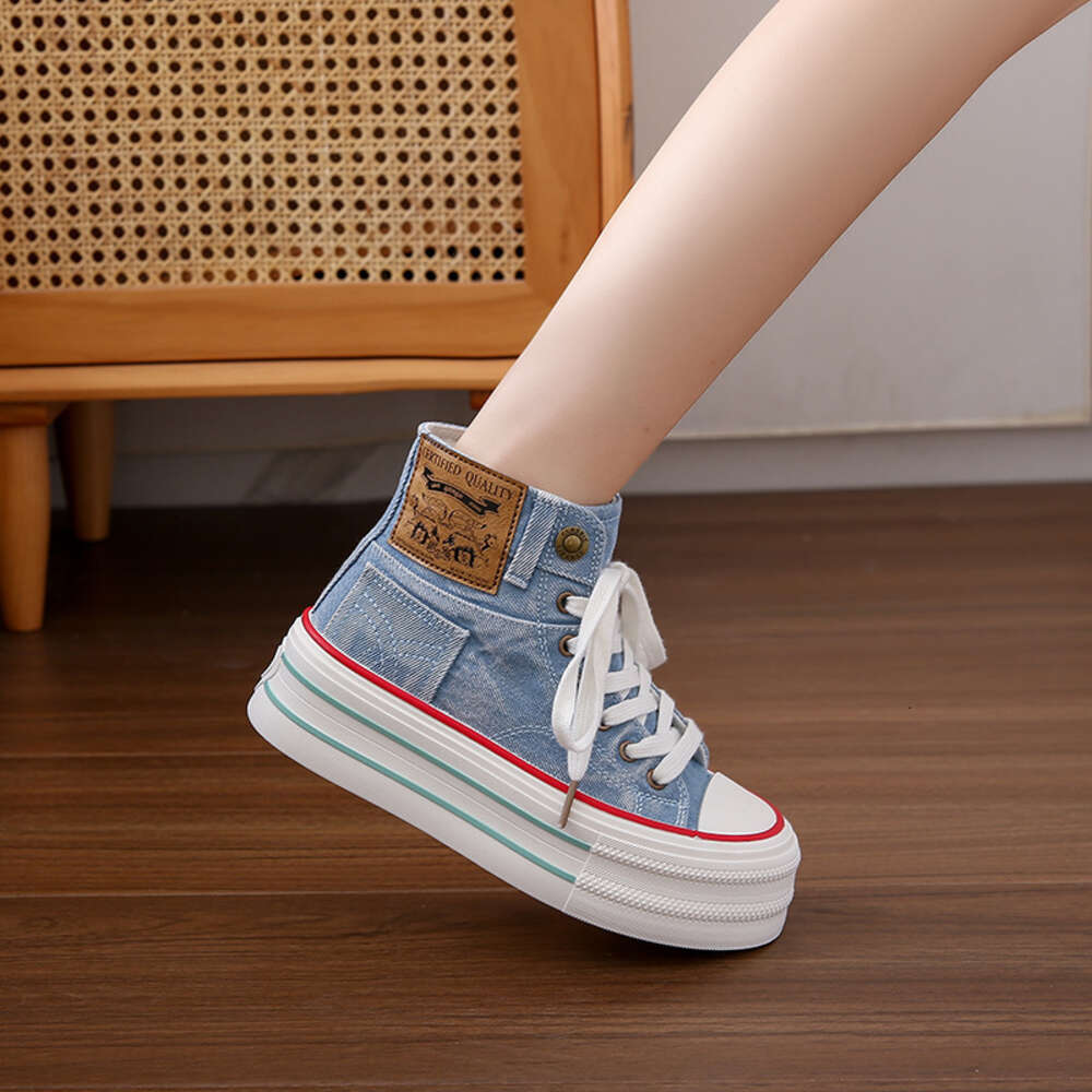 Ddmysports Canvas Children S Autumn New Korean Edition Ins Female Student Casual Igh Top Versatile Thick Bottom Cloth Shoes BR OUTDOOR