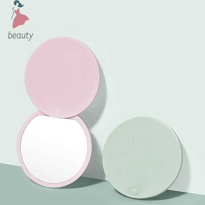 1Pcs Small Mirror Portable Folding Make-Up Mirror Creative Mini Mirror Sliding Cover Handheld Mini Pocket Mirror Makeup Mirror Y240819