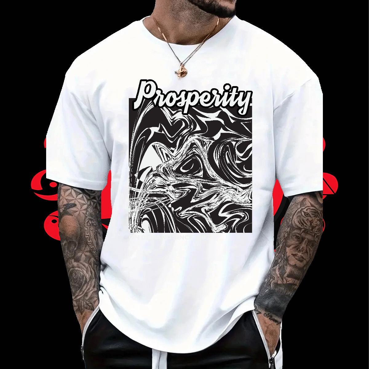 Unisex Men Clothes T-Shirt Daily Outfit 100% Cotton 230g Oversized Crew Neck mountains Man T Shirts Fashion New Top Tees