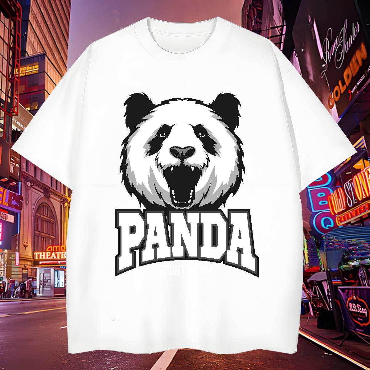 Cool Design T Shirt For Man panda Breathable Soft Spring Summer Oversized 4XL 230g Pure Cotton Couples T Shirts Custom Tops