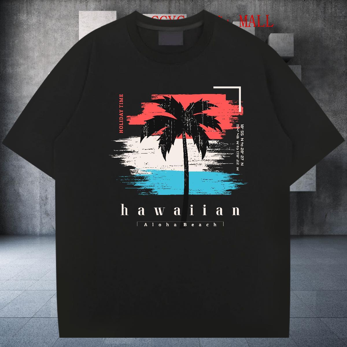 Unisex tree 230g Cotton Mens Tshirts Sports Casual Crew Neck Breathable Men T Shirts Stylist Custom Printed Polos