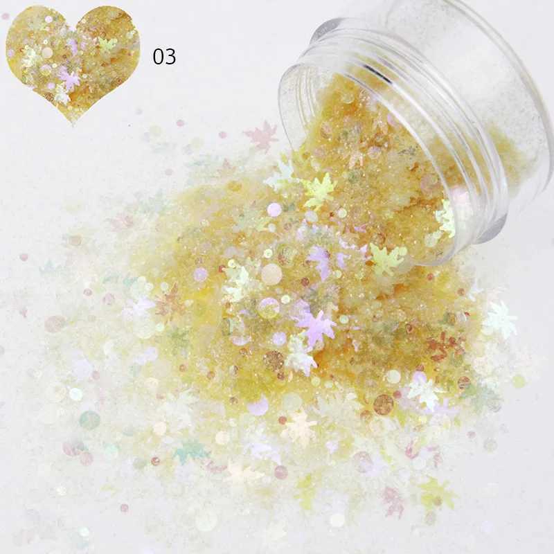 1Box Round And Star Shape Dream Mixed Glitter Powder Sequins Colorful Flakes 3D DIY Sliders Dust For Nail Art DecorationsXJ240815