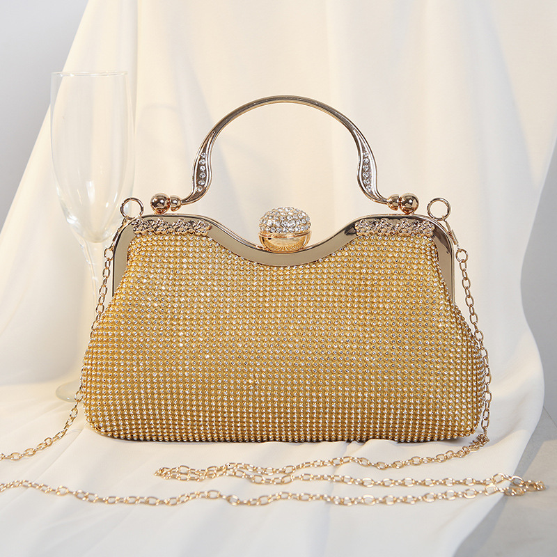 Dinner bag, ladies' diamond inlaid banquet dress, versatile rhinestone handbag, crossbody bag