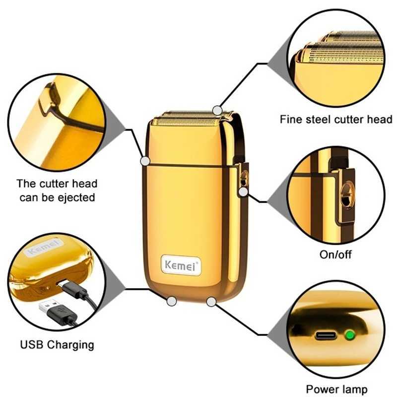 Original Kemei rechargeable electric shaver mens hair and beard electric shaver head shaver head shaver complete fading set W240819