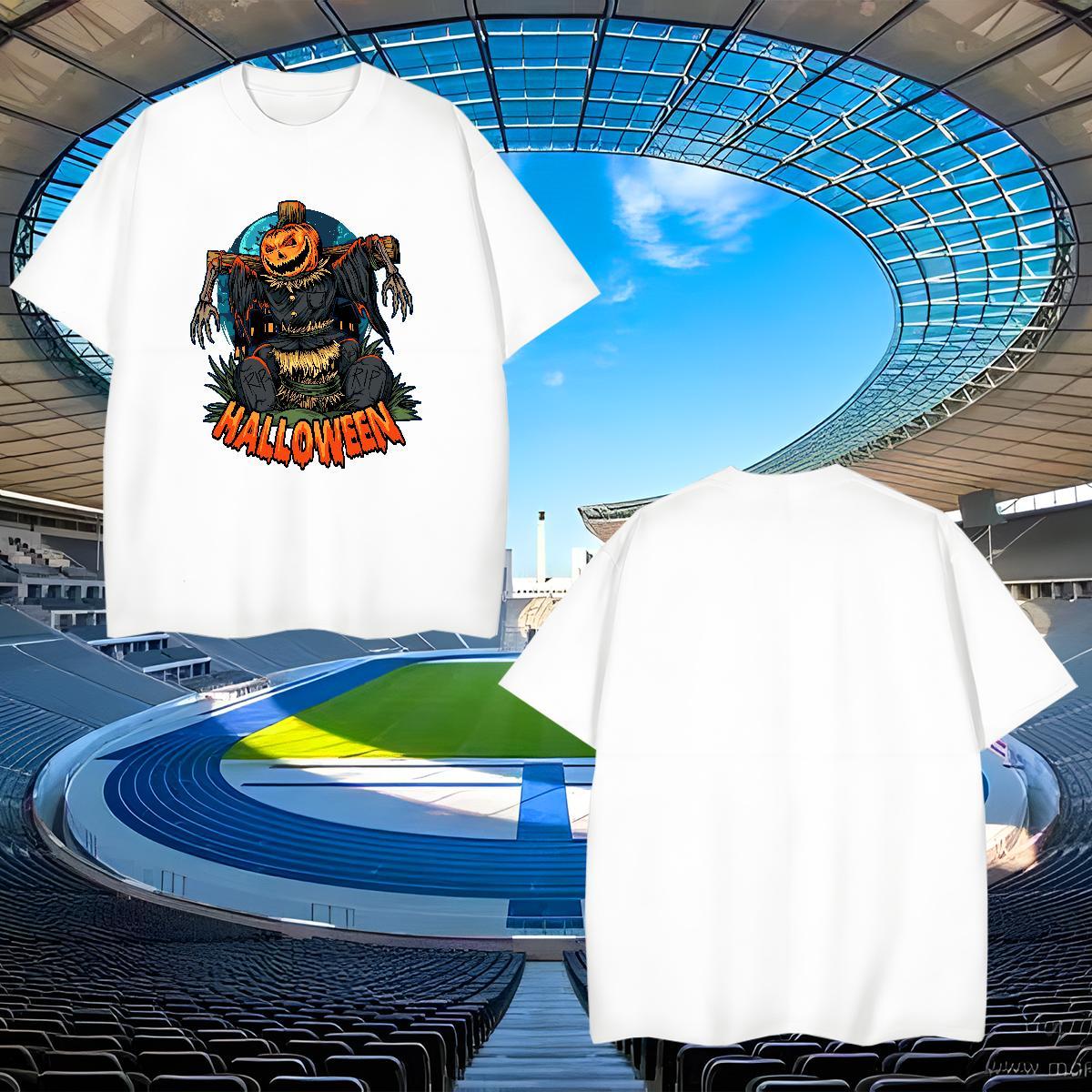 Cool Design T Shirts Men halloween Breathable Short Sleeve Casual Daily Wear Oversized 4XL 230g Cotton Men Tees Designer Clothings