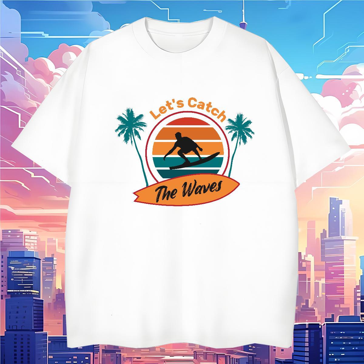 TOP Quality beach 100% Cotton 230g Men Tops Tees Daily Outfit Breathable Short Sleeve T-Shirts 2024 Black White Polos