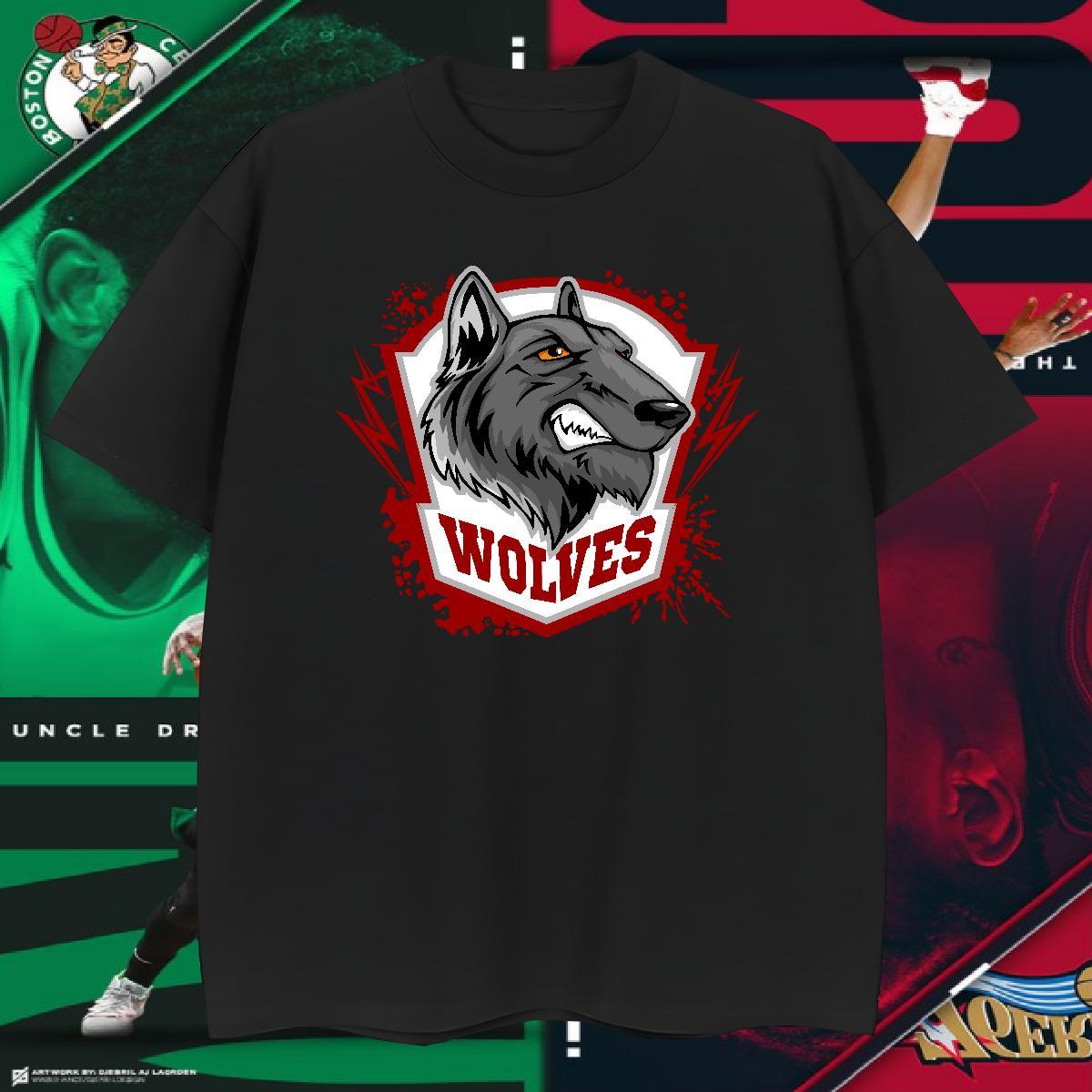TOP Quality T shirt wolf O Neck Short Sleeves Home Outdoor White Plus Size 100% Cotton 230g Tshirts Custom Clothes