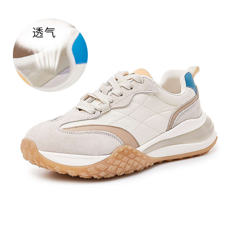 Ddmysports Absorbing Film Sole Forrest Gump Spring New Running And Sports Casual Dad Women Versatile Genuine Leather Shoes For OUTDOOR