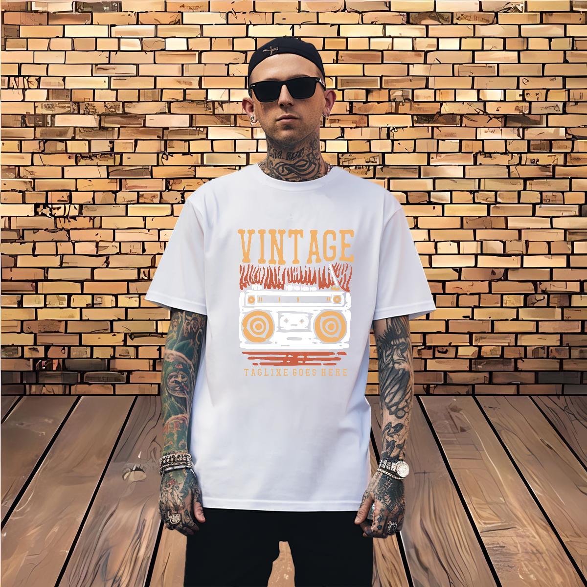 Classic radio T shirt Beach Couples T Shirts 100% Cotton 230g 2024 Breathable Crew Neck Cartoon Printing L-4XL Tee Shirt