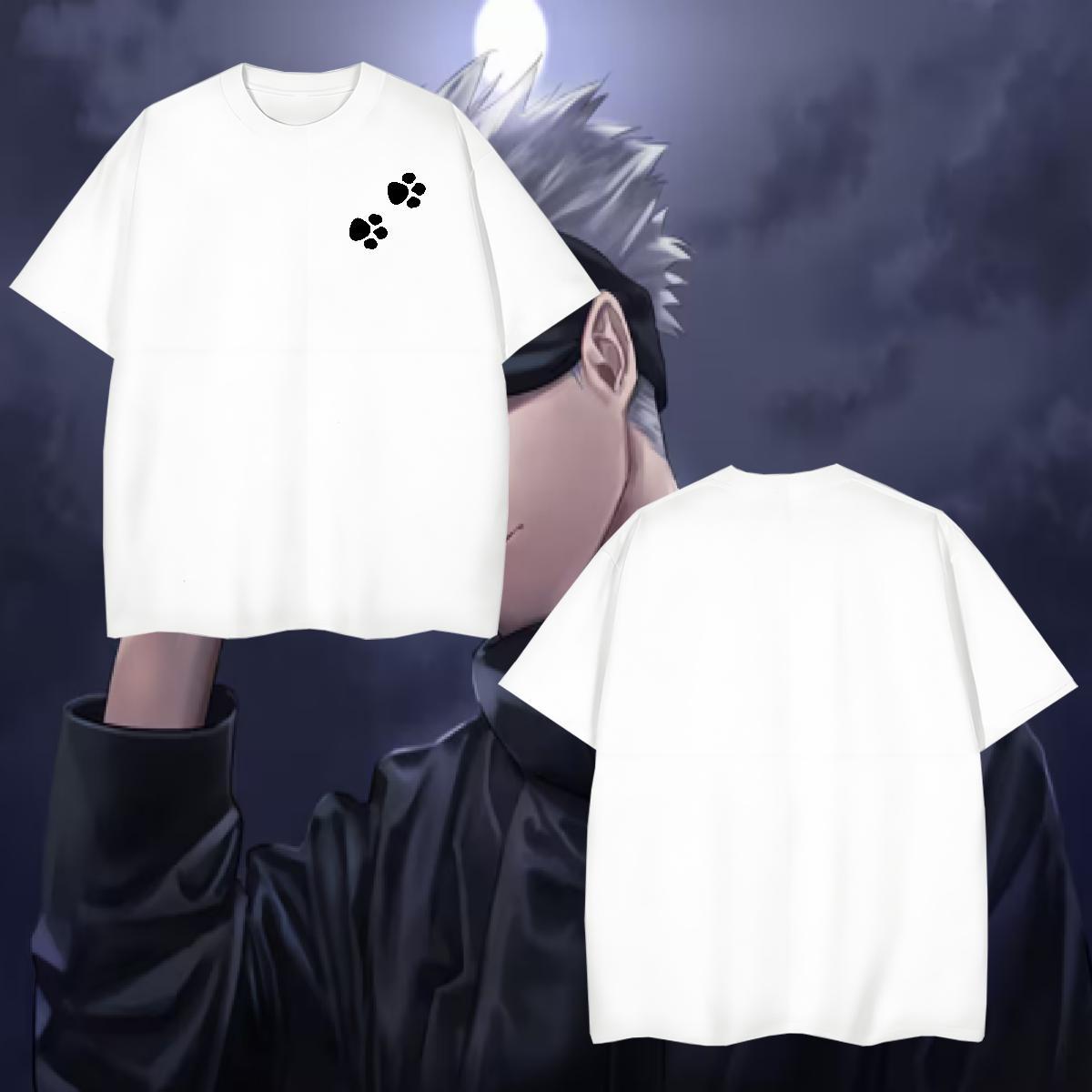 Free Shipping Mens Tshirts dog's paw Beach 230g 100% Cotton Tee Shirt Breathable Short Sleeve Loose Man T Shirts Customized Print