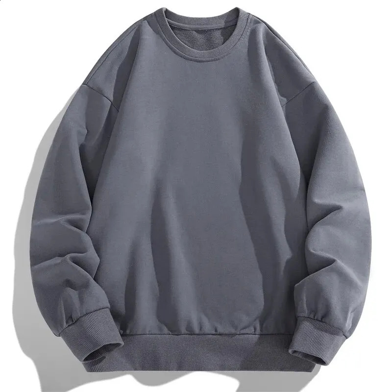 Mens round neck long sleeved Tshirt solid sweater casual sports elastic mens clothing WY000 240819