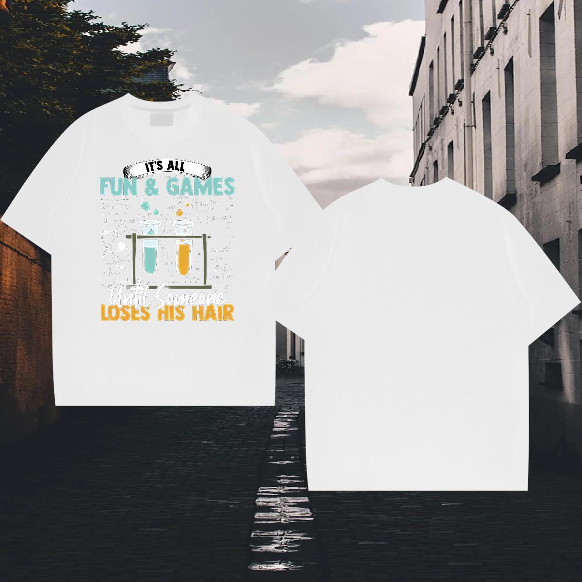 Loose Fit Couples T Shirts Street 230g 100% Cotton DIY Printed Crew Neck Breathable letter T Shirts Men Wholesale Clothes