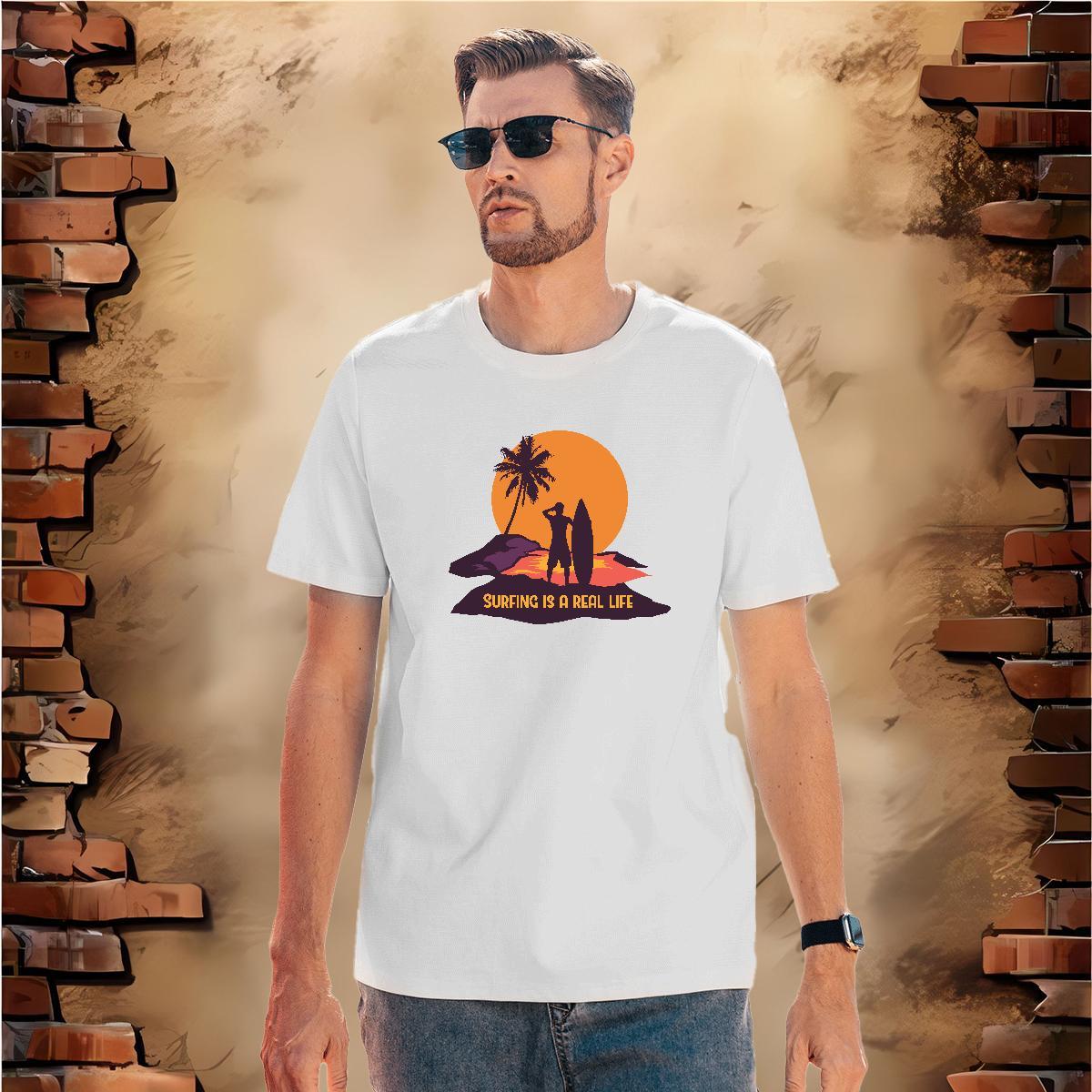 Unisex sea 230g Cotton Men Tops Tees Casual Daily Wear Breathable Mens T Shirts 2024 White Plus Size Top Tees