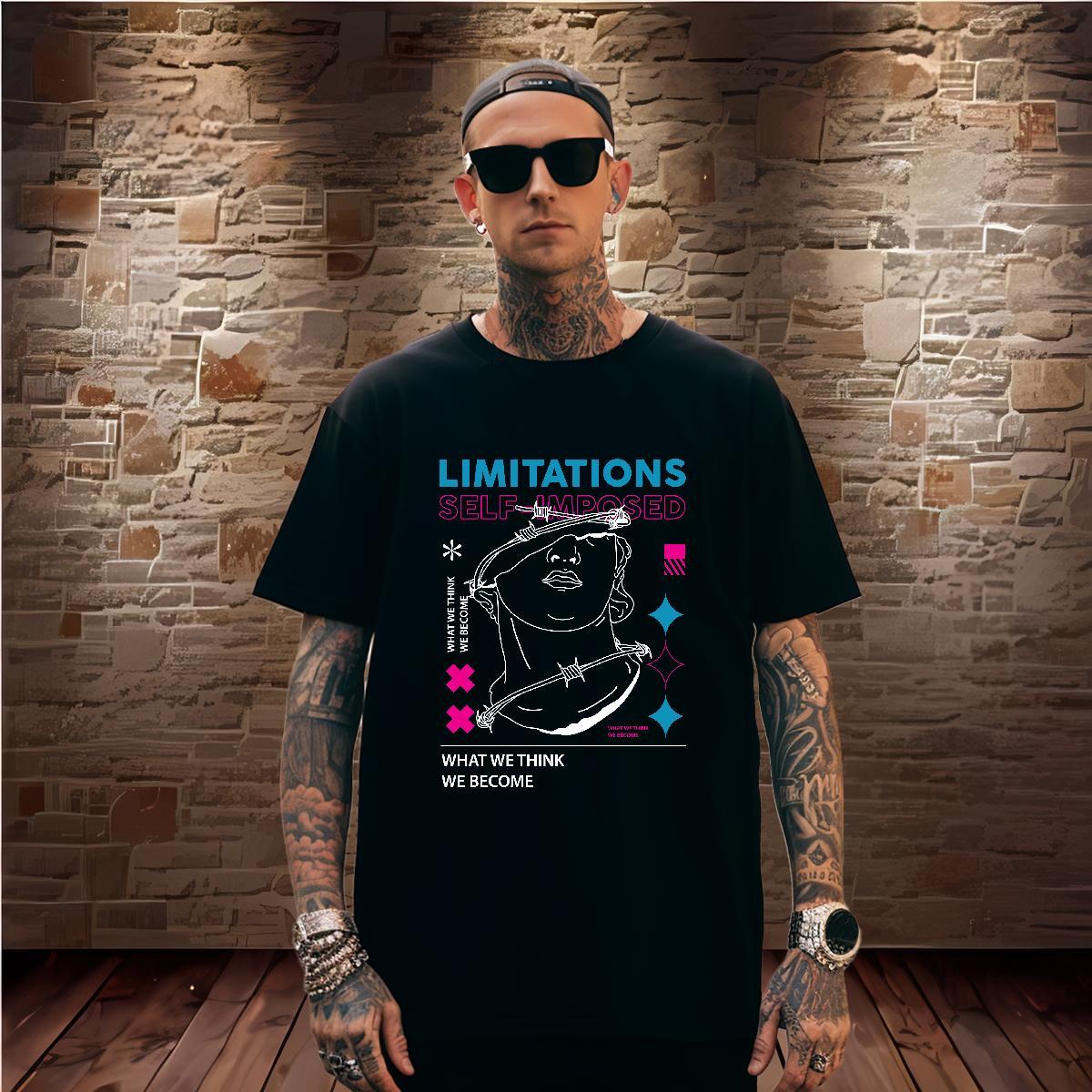 Cool limitation T-Shirts for Men Home Outdoor Tshirt for Man Woman 100% Cotton 230g Free Shipping Round Neck Short Sleeve Custom Anime Clothings