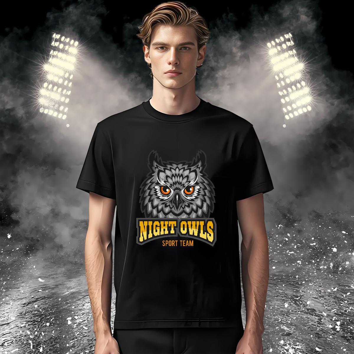 DIY Customized Mens Tshirts owl Street 230g 100% Cotton Tees Short Sleeve Soft Loose T-Shirts for Men DIY Anime