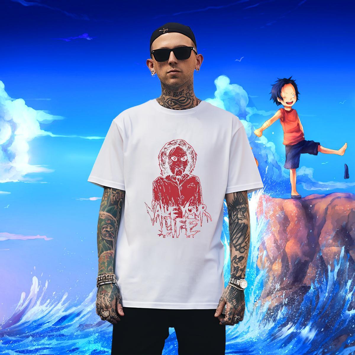 Mens T Shirts 100% Cotton 230g scary Spring Summer Breathable Crew Neck DIY Logo Oversized Men Tops Tees New Designer Tee Shirt