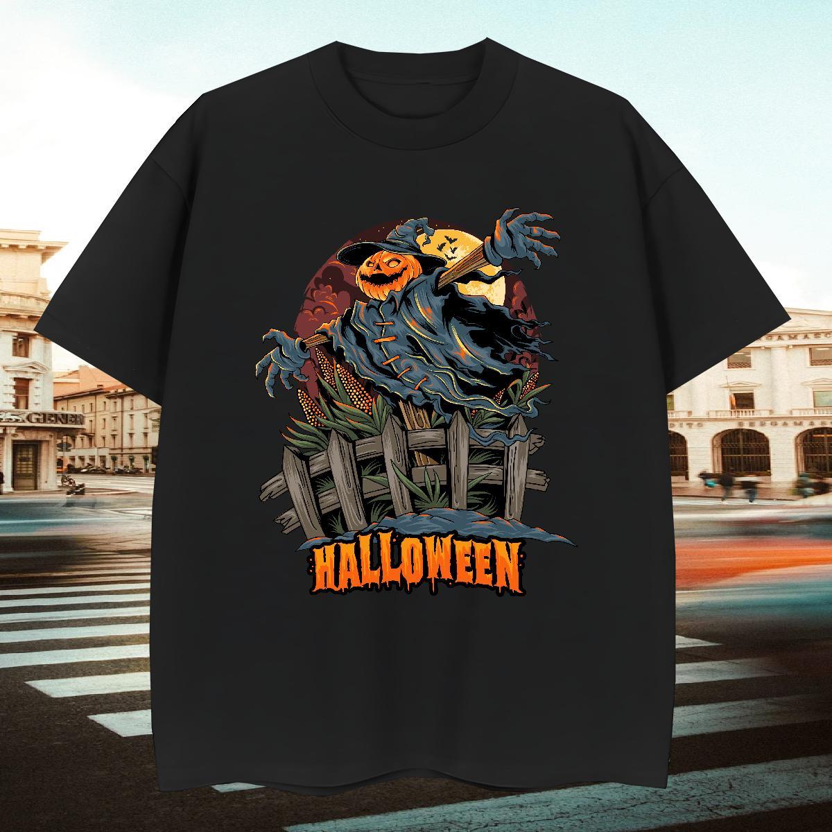 Comfortable T shirt scarecrow Breathable Short Sleeve Casual Daily Wear Custom Print Plus Size 100% Cotton 230g Mens Tshirts Factory Direct Top Tees
