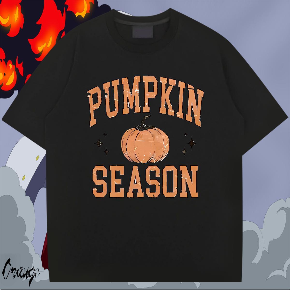 New Designer pumpkin Men Tshirts 230g 100% Cotton Men T Shirts Custom Print Plus Size Sports Casual Breathable Short Sleeve Loose Fit Tee Shirt