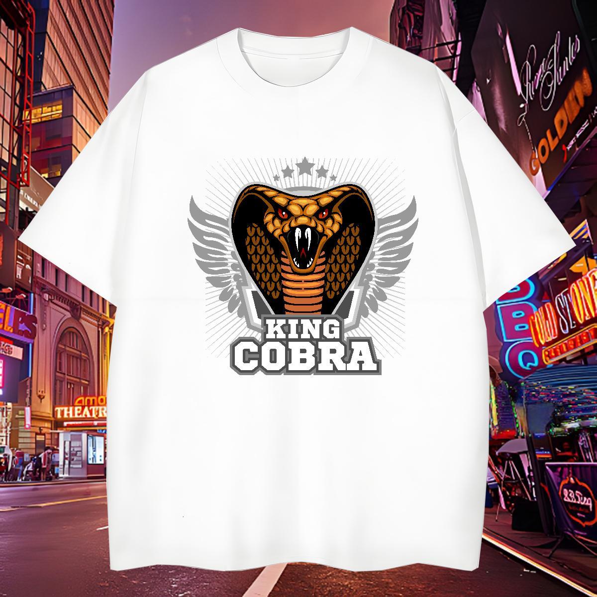 Soft T-Shirts for Men cobra Breathable Short Sleeve Street Casual Custom Big Size 230g Cotton Tshirt for Man Woman 2024 Tops Shirt