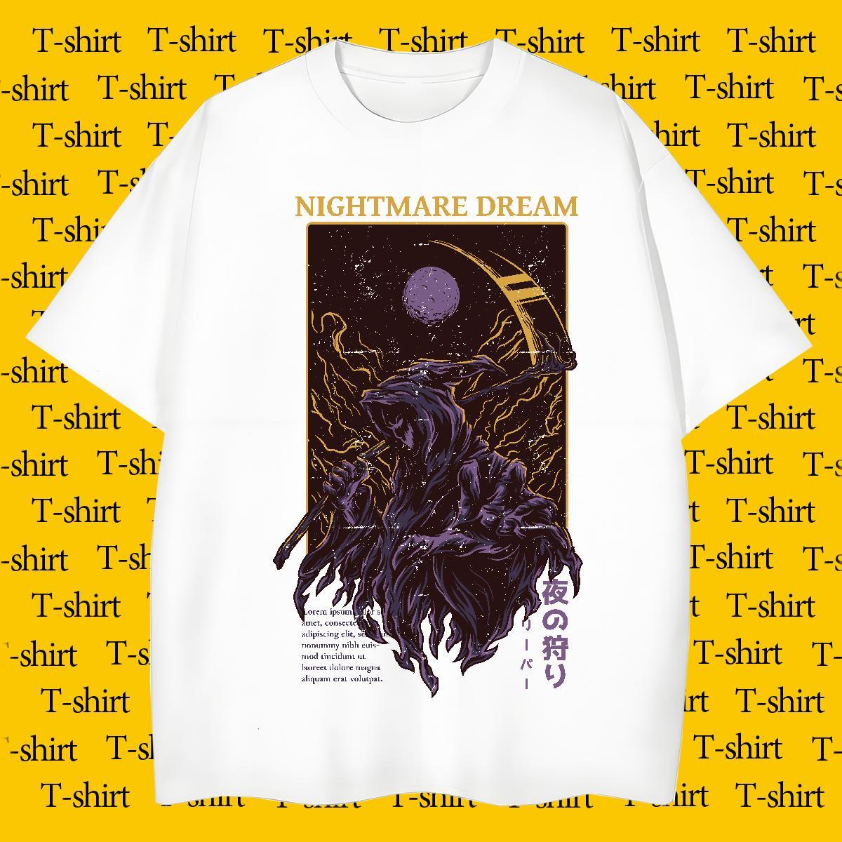 Man T Shirts 230g Pure Cotton cartoon Street wear Hip Hop Crew Neck Custom Anime Couples T Shirts 2024 New TOP Quality Top Tees