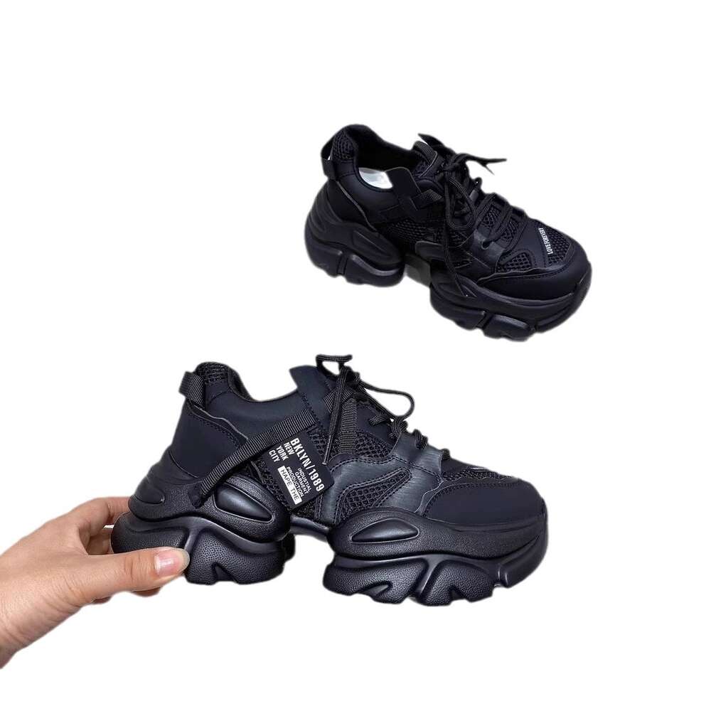 Ddmysports Thick Sole Sponge Cake Dad For Women Spring Autumn Season New Korean Version Versatile Mesh Breathable Sports And Leisure Shoes OUTDOOR