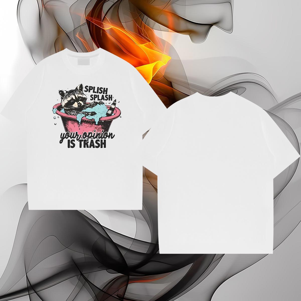 Cool Mens T Shirts have a bath Short Sleeve Soft Home Outdoor Plus Size Cartoon 230g 100% Cotton Tshirt for Man Woman Classic Casual Tops Shirt