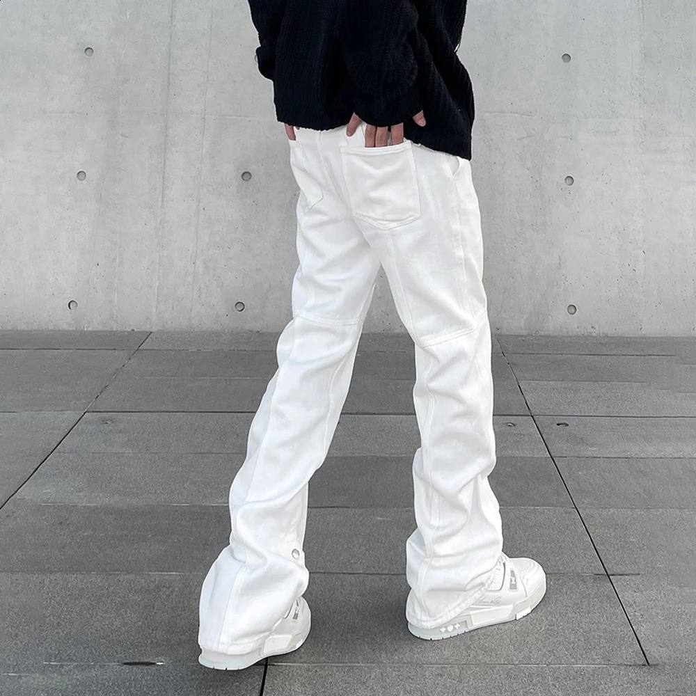 Black Skinny Jeans Men Streetwear Fit Solid Simple Trousers Slim Autumn Casual Fashion Y2k Style Korean High Street Denim Pants 240819