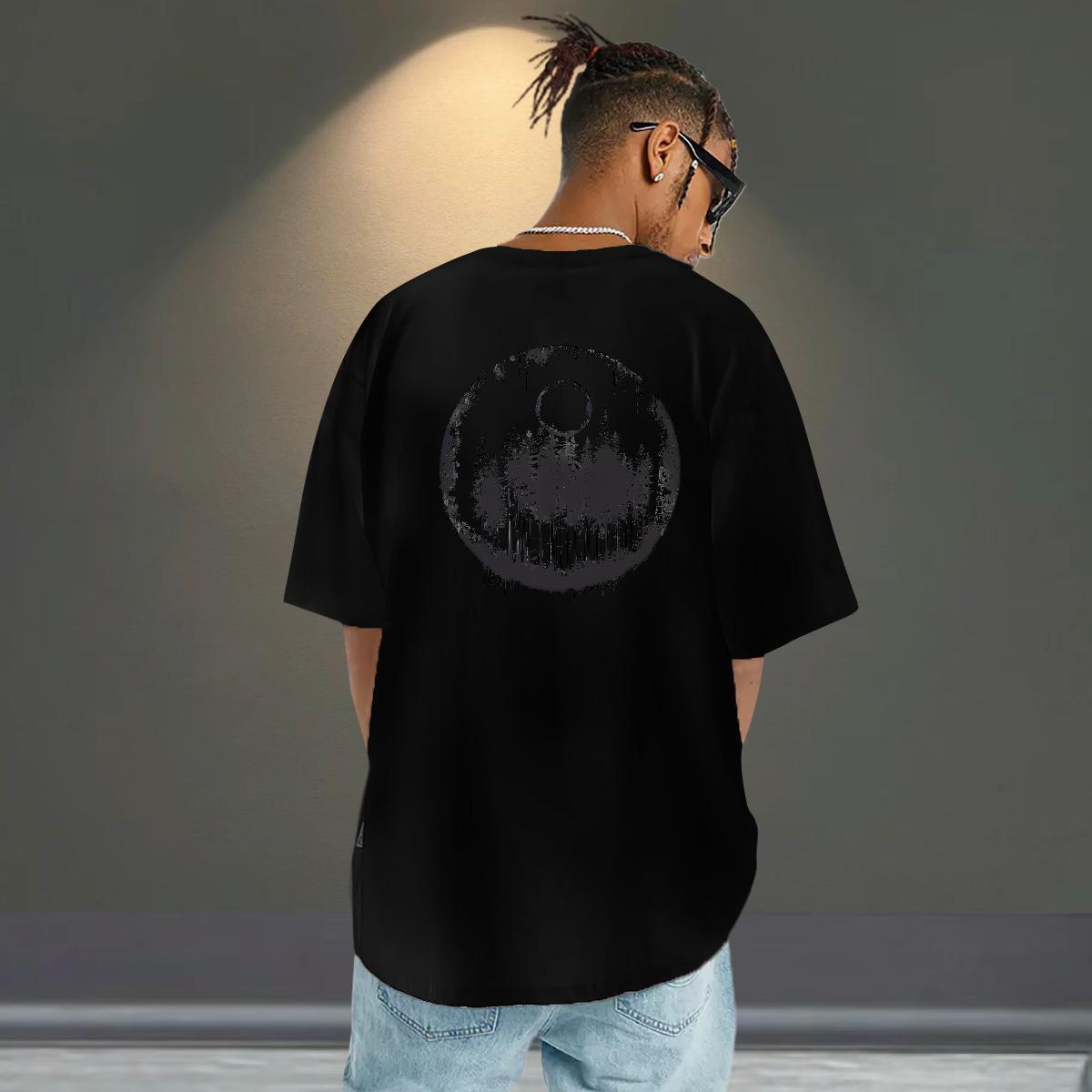 2024 Summer Men Tshirts tree Home Outdoor 100% Cotton 230g Clothings Breathable Short Sleeve Classic T shirt DIY Anime