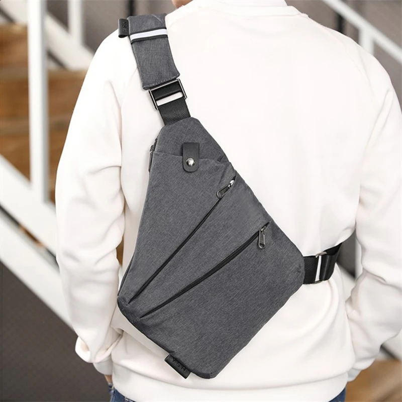 Multifunction Chest Bags Anti Theft Single Crossobdy Bags for Men Waterproof Male Cross Body Messenger Bag Fanny Pack Sac 240819