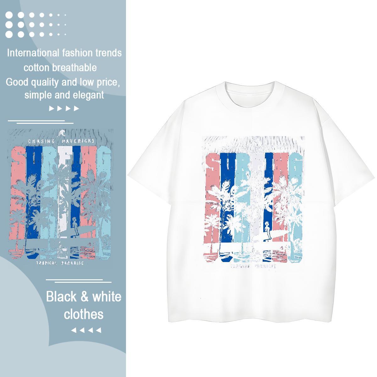 Fashion Women Tees Sport Breathable Crew Neck Tee Shirt Loose fit 230g 100% Cotton tree Skull T Shirts Women
