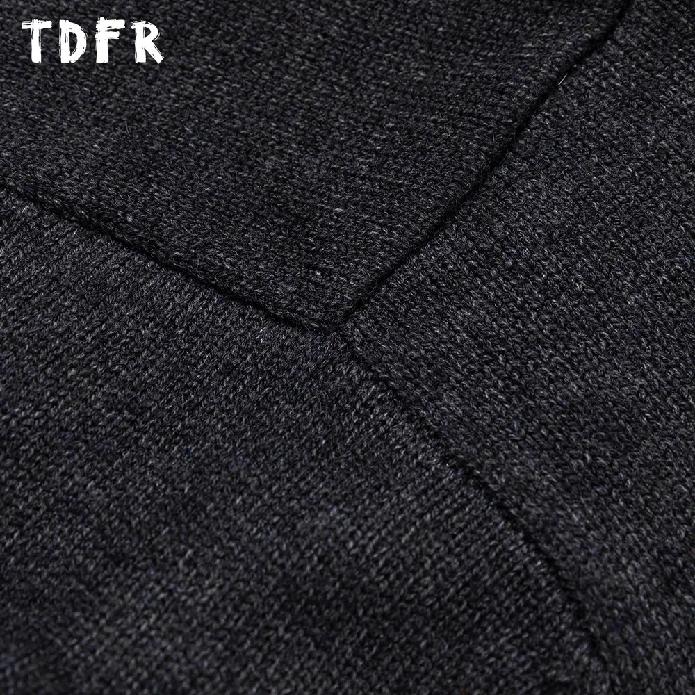 Splicing Knitted Sweater Mens Autumn and Winter Streetwear Casual Loose Collar Long Sleeve Zipper 240819