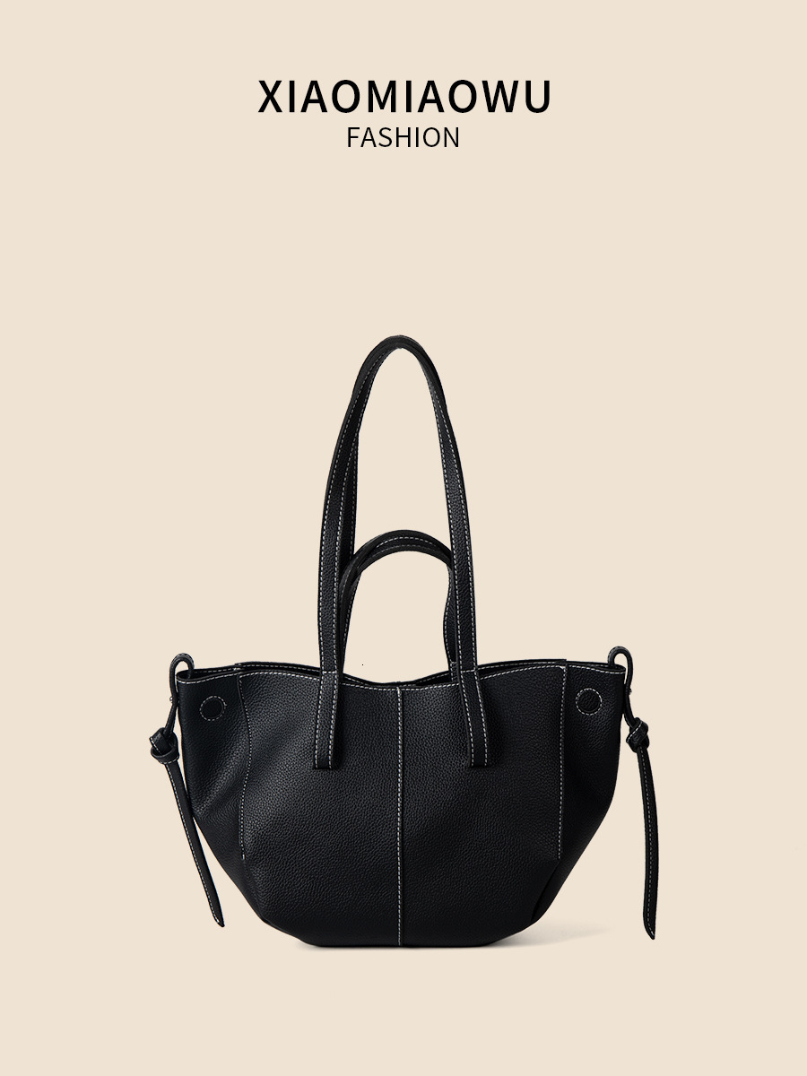 2024 New PU Soft Leather Pleated Large Capacity Commuter Tote Versatile Handbag Women's Luxury Single Shoulder Bag
